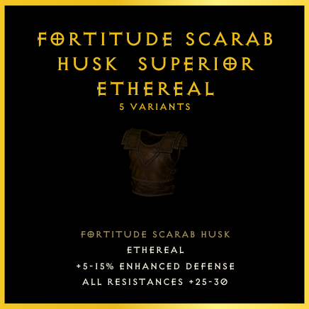 Fortitude Scarab Husk & Superior & Ethereal