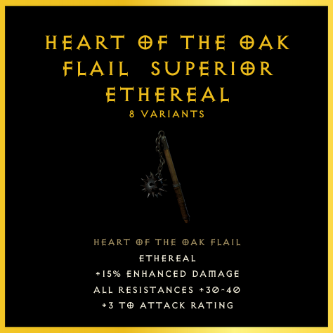 Heart Of The Oak Flail & Superior & Ethereal