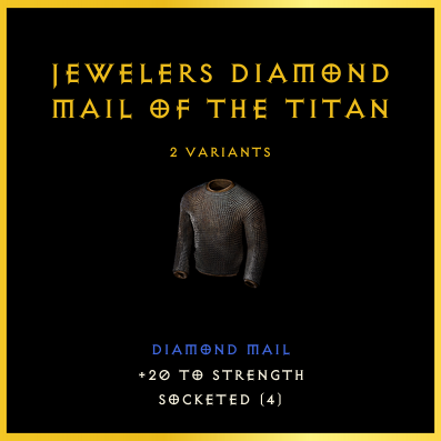 Jewelers Diamond Mail Of The Titan