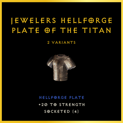 Jewelers Hellforge Plate Of The Titan