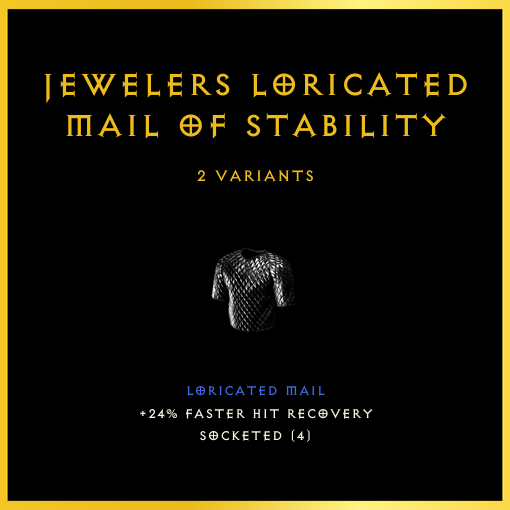 Jewelers Loricated Mail Of Stability