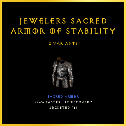 Jewelers Sacred Armor Of Stability