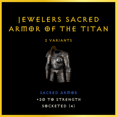 Jewelers Sacred Armor Of The Titan