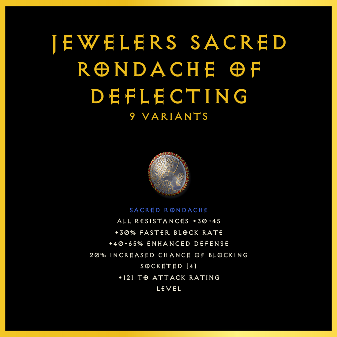 Jewelers Sacred Rondache Of Deflecting