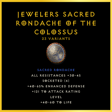 Jewelers Sacred Rondache Of The Colossus