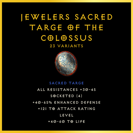 Jewelers Sacred Targe Of The Colossus