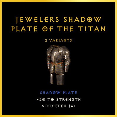 Jewelers Shadow Plate Of The Titan