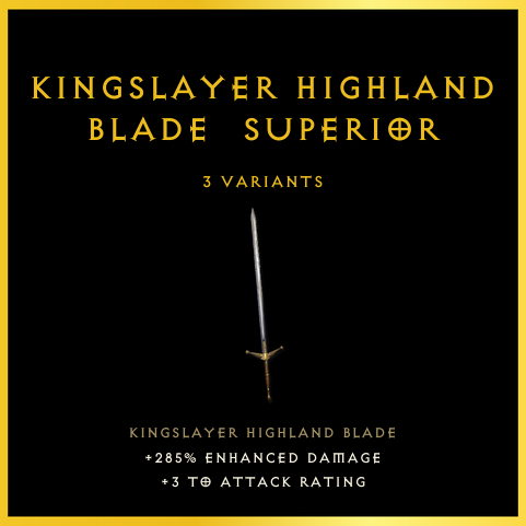 Kingslayer Highland Blade & Superior