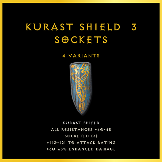 Kurast Shield & 3 Sockets