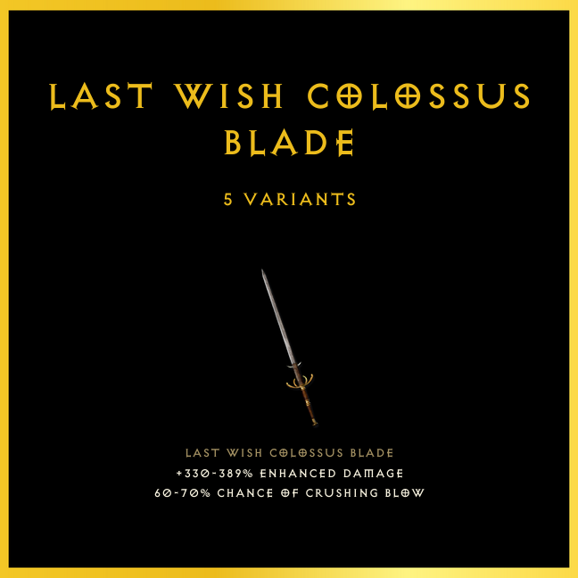 Last Wish Colossus Blade