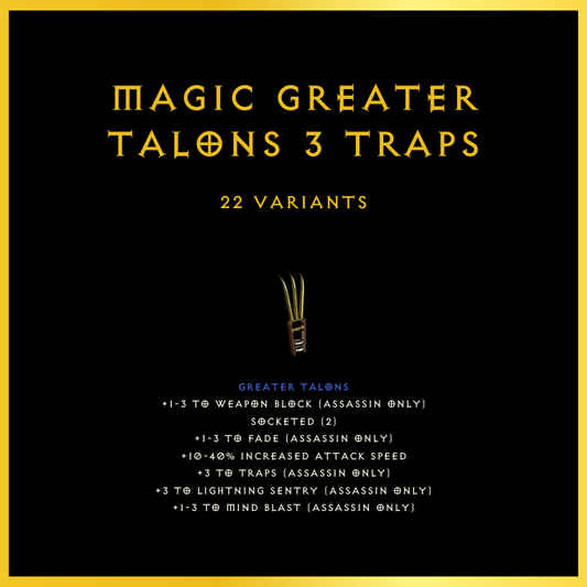 Magic Greater Talons +3 Traps