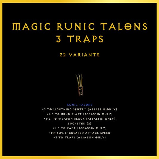 Magic Runic Talons +3 Traps