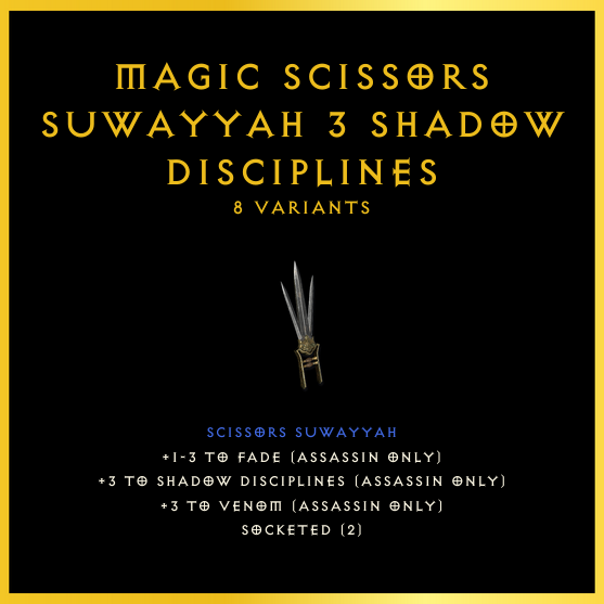 Magic Scissors Suwayyah +3 Shadow Disciplines