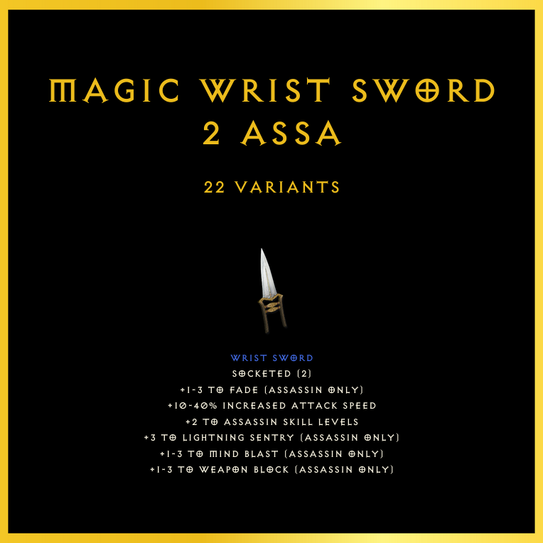 Magic Wrist Sword +2 Assa