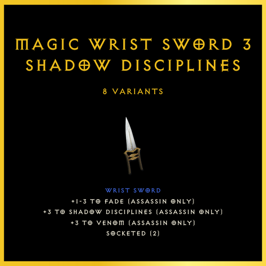 Magic Wrist Sword +3 Shadow Disciplines