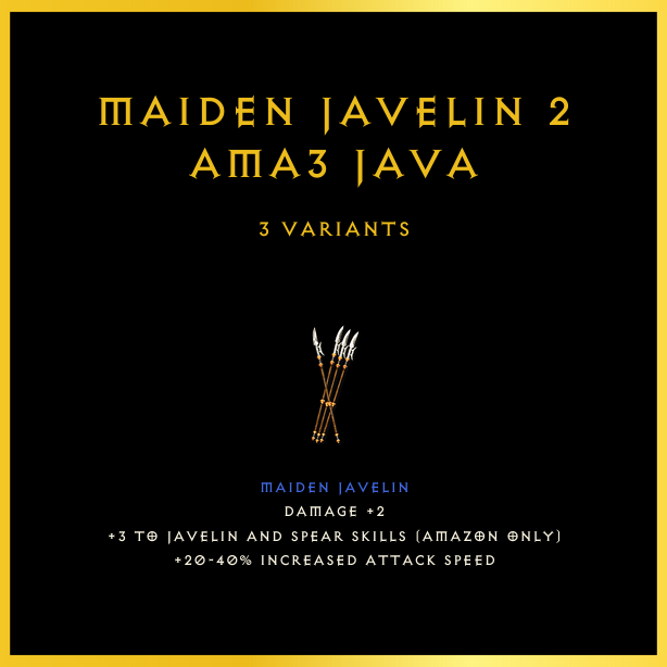 Maiden Javelin +2 Ama/3 Java