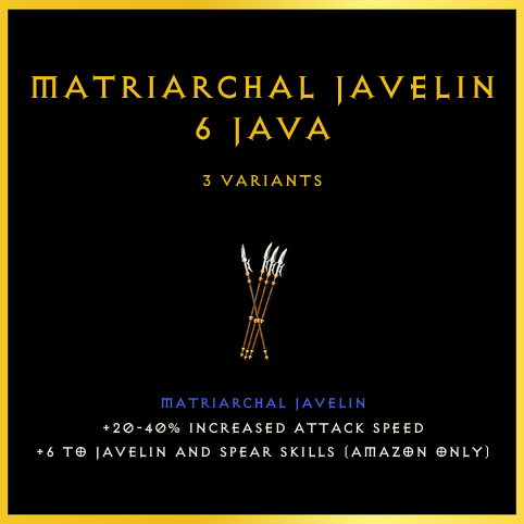 Matriarchal Javelin +6 Java