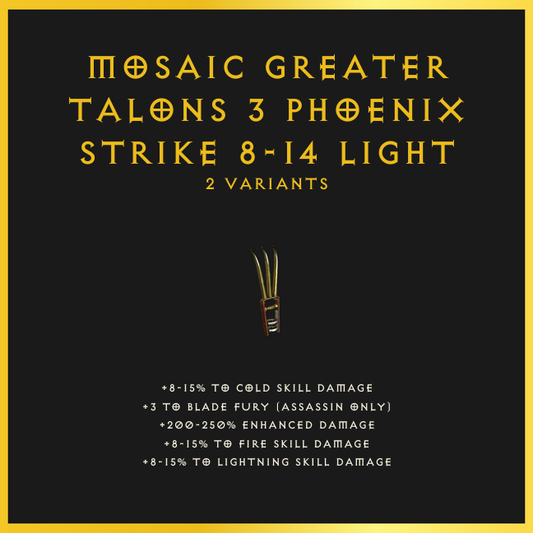 Mosaic Greater Talons +3 Phoenix Strike 8-14 Light