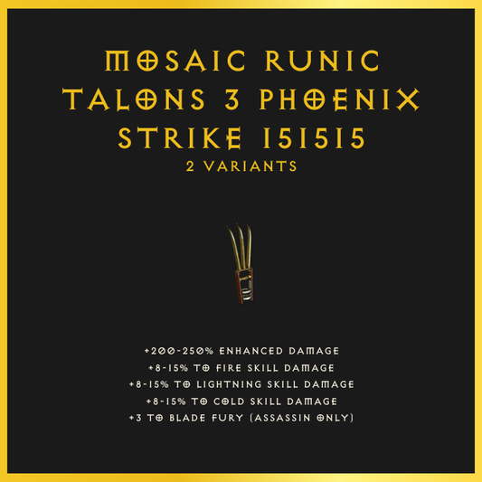 Mosaic Runic Talons +3 Phoenix Strike 15/15/15