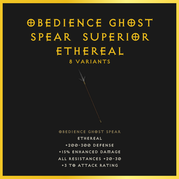 Obedience Ghost Spear & Superior & Ethereal