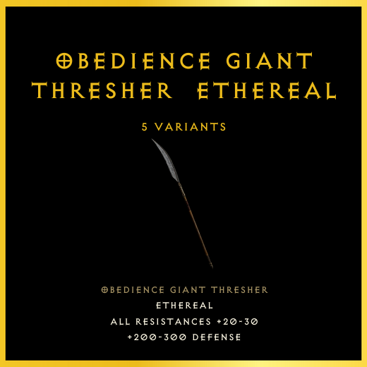 Obedience Giant Thresher & Ethereal