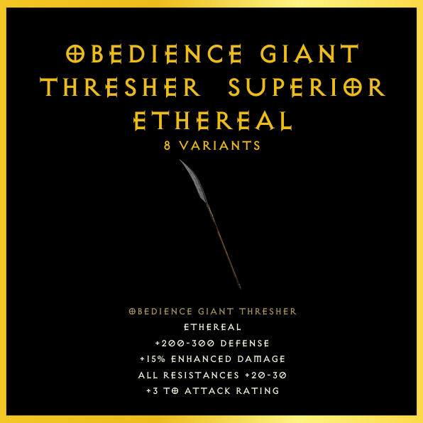 Obedience Giant Thresher & Superior & Ethereal