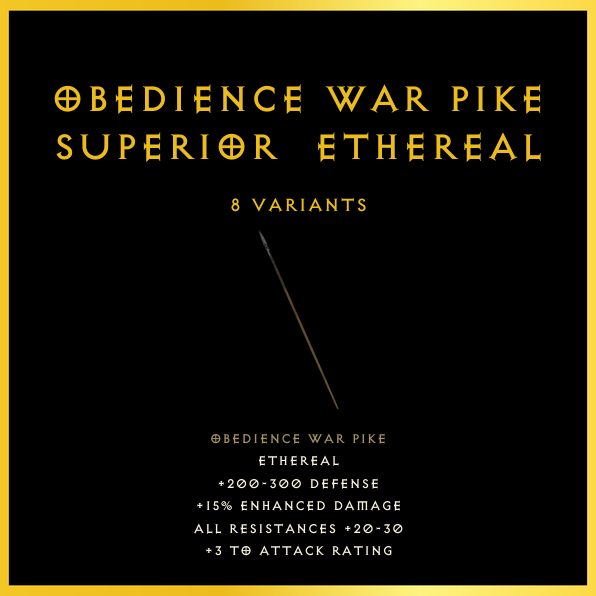 Obedience War Pike & Superior & Ethereal