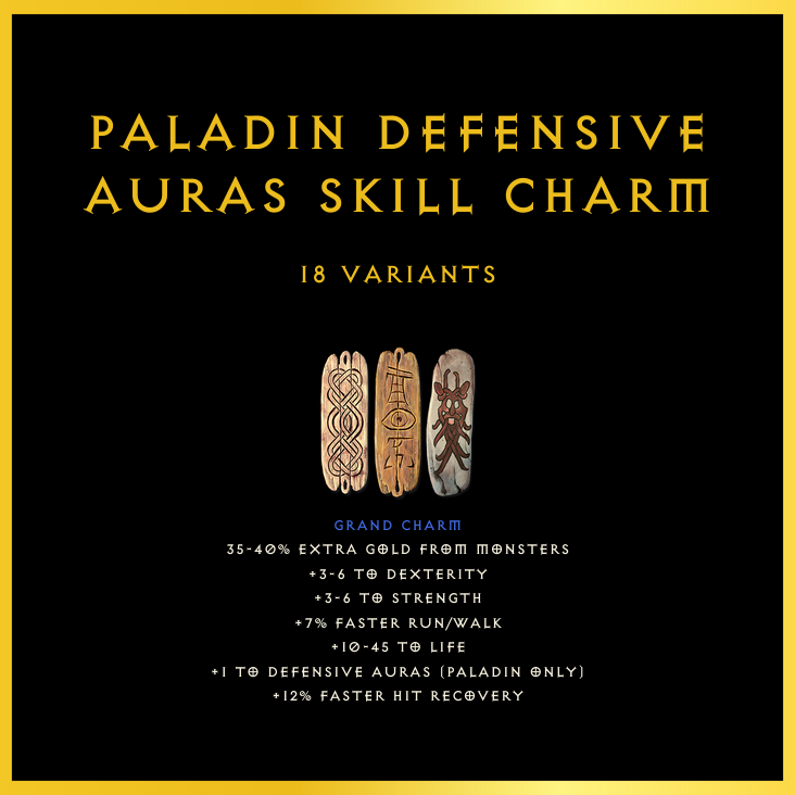 Paladin Defensive Auras Skill Charm