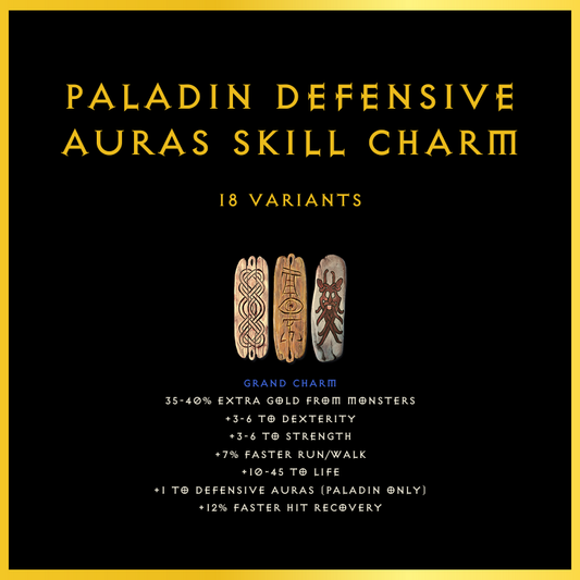 Paladin Defensive Auras Skill Charm