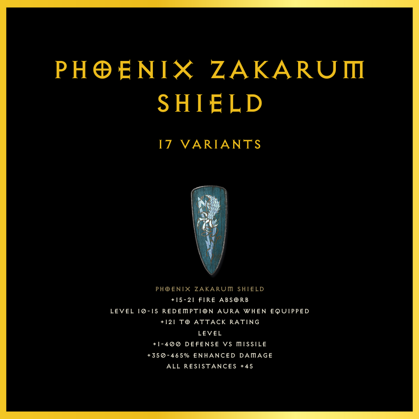 Phoenix Zakarum Shield