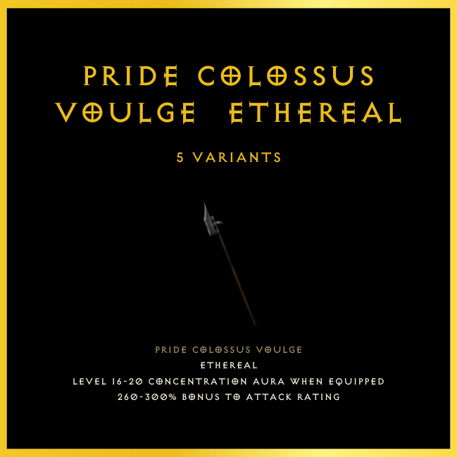 Pride Colossus Voulge & Ethereal