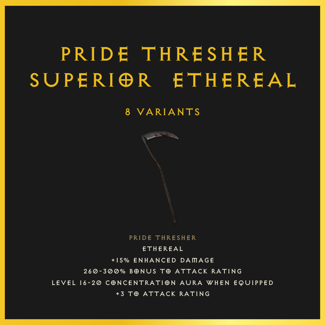 Pride Thresher & Superior & Ethereal