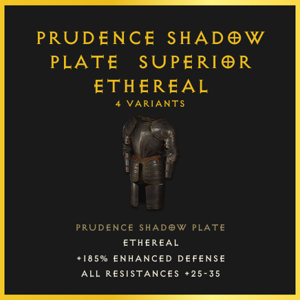 Prudence Shadow Plate & Superior & Ethereal