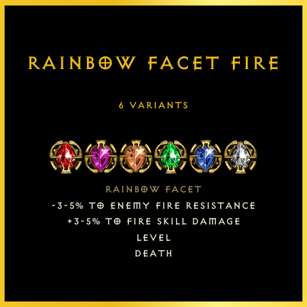 Rainbow Facet Fire