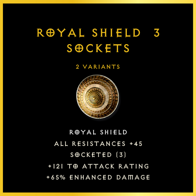 Royal Shield & 3 Sockets