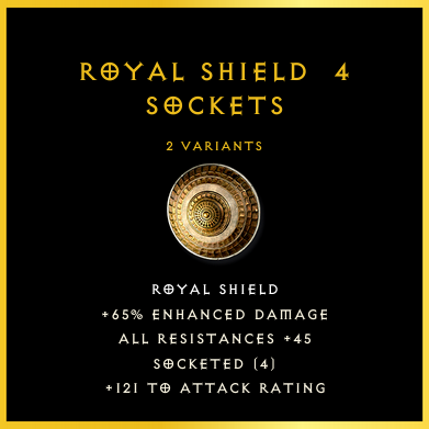 Royal Shield & 4 Sockets