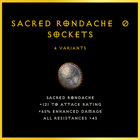 Sacred Rondache & 0 Sockets