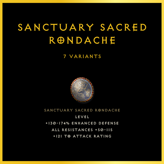 Sanctuary Sacred Rondache