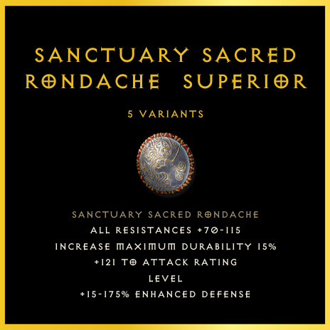 Sanctuary Sacred Rondache & Superior