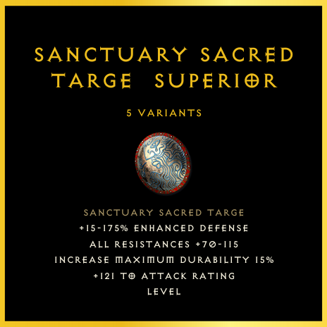 Sanctuary Sacred Targe & Superior