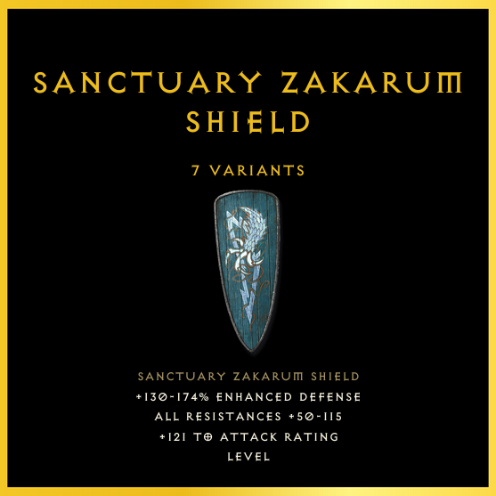 Sanctuary Zakarum Shield