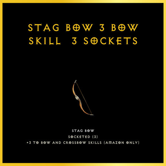 Stag Bow +3 Bow Skill & 3 Sockets