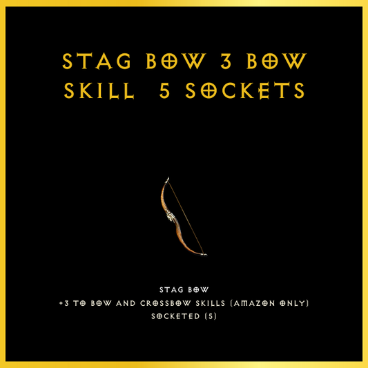 Stag Bow +3 Bow Skill & 5 Sockets