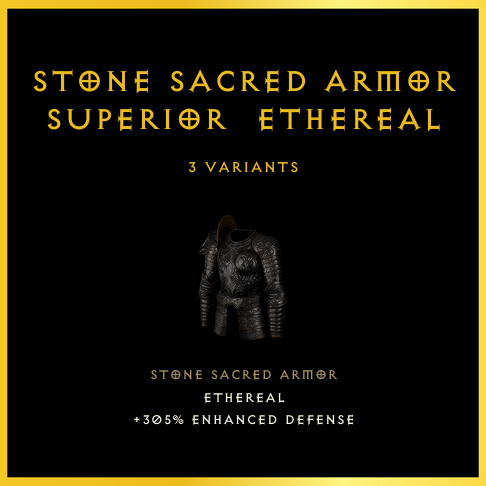 Stone Sacred Armor & Superior & Ethereal