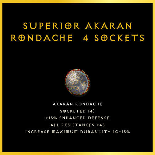 Superior Akaran Rondache & 4 Sockets