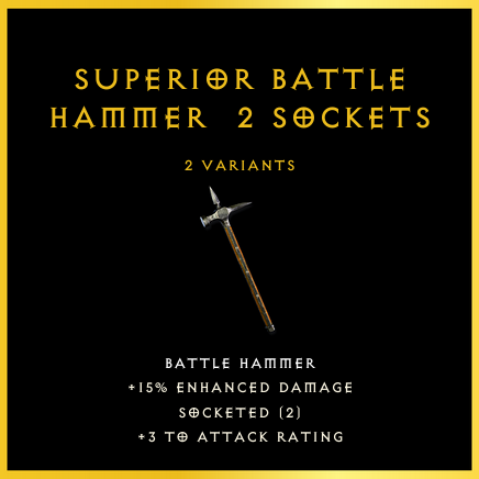 Superior Battle Hammer & 2 Sockets
