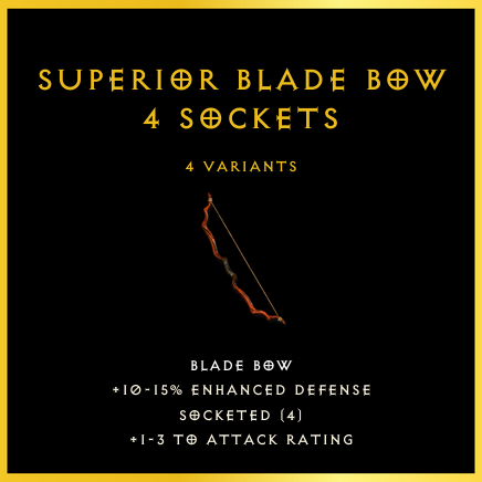 Superior Blade Bow & 4 Sockets