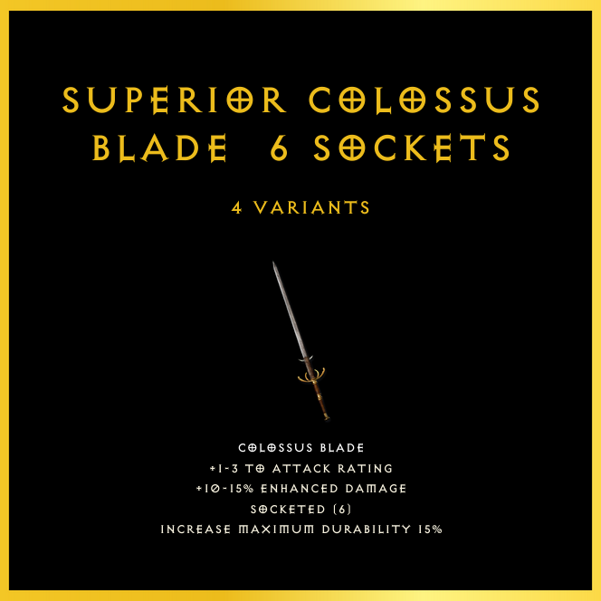 Superior Colossus Blade & 6 Sockets