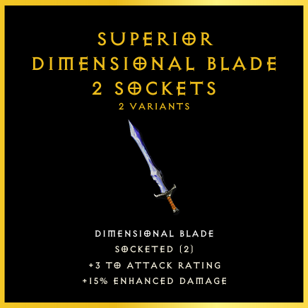 Superior Dimensional Blade & 2 Sockets