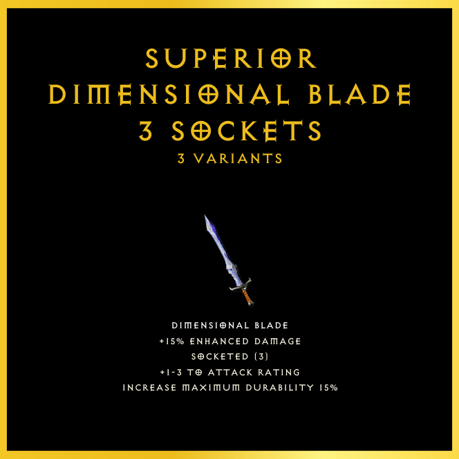 Superior Dimensional Blade & 3 Sockets